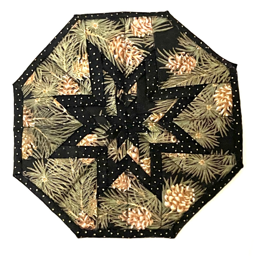 Vintage Handmade Star Quilted Trivet Coaster